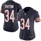 women's Activewear Football Uniform #34 Walter Payton Jerseys Navy Player Game Limited Lady Shirt