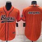 men's Activewear Football Uniform Chicago Bears Blank Jerseys Orange Team Big Logo Baseball Shirt