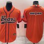 men's Activewear Football Uniform Chicago Bears Blank Jerseys Orange Team Big Logo Baseball Shirt