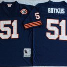 men's & youth Activewear Football Uniform #51 Dick Butkus Jerseys M&N Vintage Navy Throwback Shirt