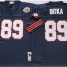 men's & youth Activewear Football Uniform #89 Mike Ditka Jerseys M&N Vintage Navy Throwback Shirt