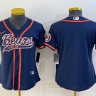 women's Activewear Football Uniform Chicago Bears Blank Jerseys Navy Baseball CoolBase Lady Shirt