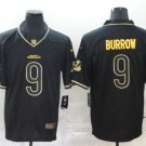men's Activewear Football Uniform #9 Joe Burrow Jerseys Black Golded Edition Limited Shirt