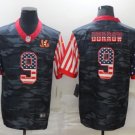 men's Activewear Football Uniform #9 Joe Burrow Jerseys Camo USA Flag Salute To Service Shirt