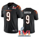 men's & kids Activewear Football Uniform #9 Joe Burrow Jerseys Black 2022 Super Bowl LVI Shirt