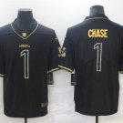 men's Activewear Football Uniform #1 Ja'Marr Chase Jerseys Black Golded Edition Limited Shirt