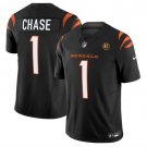 men's & kids Activewear Football Uniform #1 Ja'Marr Chase Jerseys 2024 Black John Madden Patch Shirt