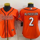 women's Activewear Football Uniform #2 Evan McPherson Jerseys Orange Baseball CoolBase Lady Shirt