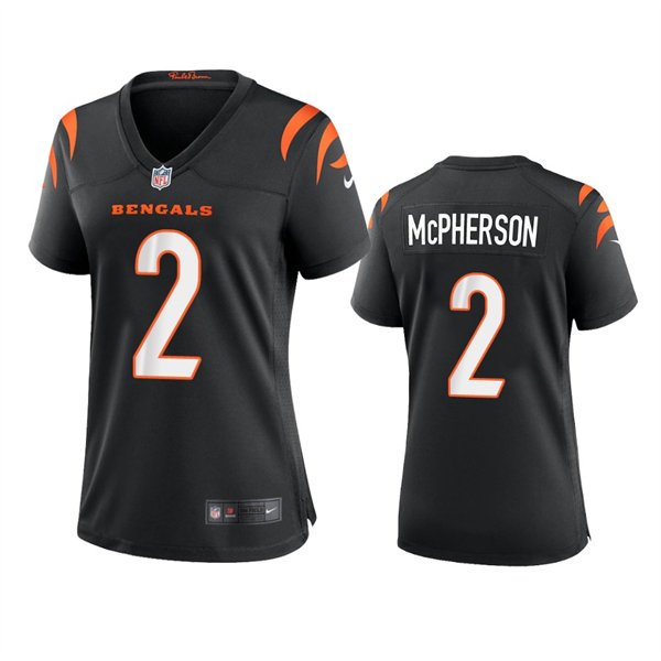 women's Activewear Football Uniform #2 Evan McPherson Jerseys Black Player Game Limited Lady Shirt
