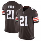 men's & kids Activewear Football Uniform #21 Denzel Ward Jerseys Brown Player Game Limited Shirt
