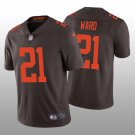 men's & kids Activewear Football Uniform #21 Denzel Ward Jerseys Brown Alternate Limited Shirt