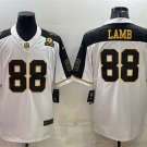 men's Activewear Football Uniform #88 CeeDee Lamb Jerseys Thanksgiving White Gold Limited Shirt