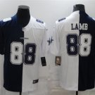 men's Activewear Football Uniform #88 CeeDee Lamb Jerseys Split Blue/White Edition Limited Shirt