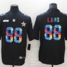 men's Activewear Football Uniform #88 CeeDee Lamb Jerseys Black Rainbow Crucial Catch Limited Shirt