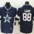 men's Activewear Football Uniform #88 CeeDee Lamb Jerseys Blue Team Big Logo Limited Shirt