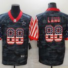 men's Activewear Football Uniform #88 CeeDee Lamb Jerseys Camo Usa Flag Salute To Service Shirt