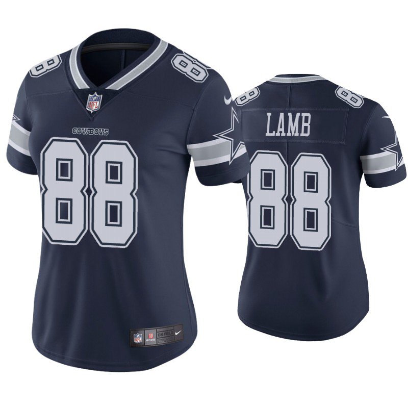women's Activewear Football Uniform #88 CeeDee Lamb Jerseys Navy Player Game Limited Lady Shirt