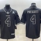 men's Activewear Football Uniform #4 Dak Prescott Jerseys Black Shadow Est.1960 Patch Limited Shirt