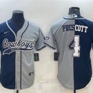 men's Activewear Football Uniform #4 Dak Prescott Jerseys Split Navy/Gray Baseball CoolBase Shirt