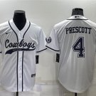 men's Activewear Football Uniform #4 Dak Prescott Jerseys White Baseball CoolBase Shirt