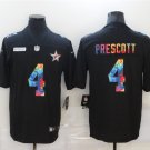 men's Activewear Football Uniform #4 Dak Prescott Jerseys Black Rainbow Crucial Catch Limited Shirt