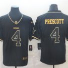 men's Activewear Football Uniform #4 Dak Prescott Jerseys Black Golded Edition Limited Shirt