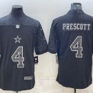 men's Activewear Football Uniform #4 Dak Prescott Jerseys Black RFLCTV Limited Shirt