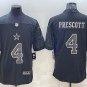 men's Activewear Football Uniform #4 Dak Prescott Jerseys Black RFLCTV Limited Shirt