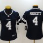 women's Activewear Football Uniform #4 Dak Prescott Jerseys Navy Player Game Limited Lady Shirt