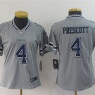 women's Activewear Football Uniform #4 Dak Prescott Jerseys Gray Inverted Limited Lady Shirt