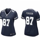 women's Activewear Football Uniform #87 Jake Ferguson Jerseys Navy Player Game Limited Lady Shirt
