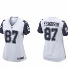 women's Activewear Football Uniform #87 Jake Ferguson Jerseys White Alternate Limited Lady Shirt
