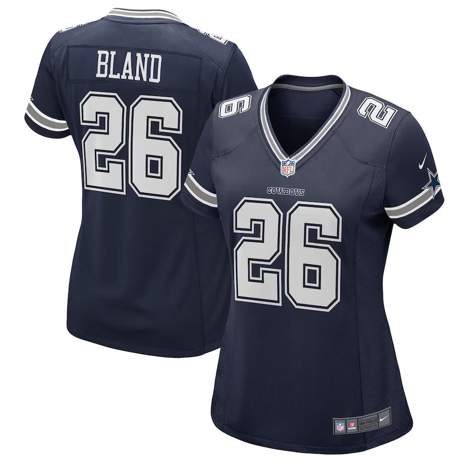 women's Activewear Football Uniform #26 DaRon Bland Jerseys Navy Player Game Limited Lady Shirt
