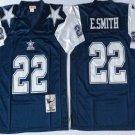 men's & youth Activewear Football Uniform #22 Emmitt Smith Jerseys M&N Vintage Navy Throwback Shirt