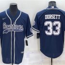 men's Activewear Football Uniform #33 Tony Dorsett Jerseys Navy Baseball CoolBase Shirt