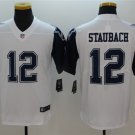 men's & kids Activewear Football Uniform #12 Roger Staubach Jerseys White Alternate Limited Shirt