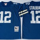 men's & youth Activewear Football Uniform #12 Roger Staubach Jerseys Vintage Blue Throwback Shirt