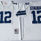 men's & youth Activewear Football Uniform #12 Roger Staubach Jerseys Vintage White Throwback Shirt