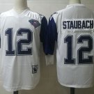 men's & youth Activewear Football Uniform #12 Roger Staubach Jerseys Vintage White Throwback Shirt