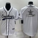 men's Activewear Football Uniform Dallas Cowboys Blank Jerseys White Team Big Logo Baseball Shirt