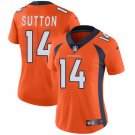 women's Activewear Football Uniform #14 Courtland Sutton Jerseys Orange Player Limited Lady Shirt