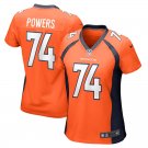 women's Activewear Football Uniform #74 Ben Powers Jerseys Orange Player Game Limited Lady Shirt