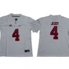 men's & youth Activewear Football Uniform #4 Jerry Jeudy Jerseys White AL Crimson Tide College Shirt