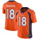 men's & kids Activewear Football Uniform #18 Peyton Manning Jerseys Orange Player Game Limited Shirt