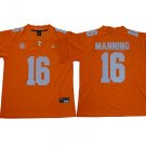 men's & youth Activewear Football Uniform #16 Peyton Manning Jerseys Orange Volunteers College Shirt