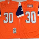 men's & youth Activewear Football Uniform #30 Terrell Davis Jerseys Vintage Orange Throwback Shirt
