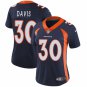 women's Activewear Football Uniform #30 Terrell Davis Jerseys Navy Player Game Limited Lady Shirt
