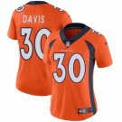 women's Activewear Football Uniform #30 Terrell Davis Jerseys Orange Player Game Limited Lady Shirt