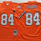 men's & youth Activewear Football Uniform #84 Shannon Sharpe Jerseys Vintage Orange Throwback Shirt