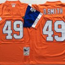 men's & youth Activewear Football Uniform #49 Dennis Smith Jerseys Vintage Orange Throwback Shirt